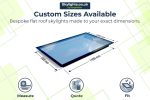 600x1500mm Flat Roof Skylight | Frameless Triple Glazed Glass Rooflight | 0.9 U-Value | KingsView - Image 20