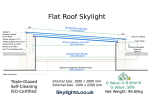Flat Roof Skylight 1000 x 2000 mm, Fixed, Frameless, Triple Glazed, 99.60kg, UV 0.9 - Image 11