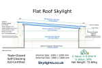 Flat Roof Skylight 1200 x 1200 mm, Fixed, Frameless, Triple Glazed,72.60kg, UV 0.9 - Image 11