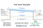 Flat Roof Skylight 500 x 1500 mm, Fixed, Frameless, Triple Glazed, 42kg, UV 0.9 - Image 10