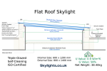 Flat Roof Skylight 600 x 1200 mm, Fixed, Frameless, Triple Glazed, 38.40kg, UV 0.9 - Image 11