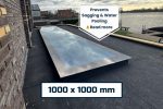 1000x1000mm Fixed Flat Roof Skylight | Frameless Triple Glazed Glass Rooflight | 0.9 U-Value | KingsView
