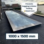 1000x1500mm Fixed Flat Roof Skylight | Frameless Triple Glazed Glass Rooflight | 0.9 U-Value | KingsView