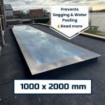 1000x2000mm Fixed Flat Roof Skylight | Frameless Triple Glazed Glass Rooflight | 0.9 U-Value | KingsView