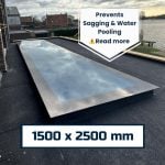 1500x2500mm Fixed Flat Roof Skylight | Frameless Triple Glazed Glass Rooflight | 0.9 U-Value | KingsView