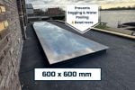 600x600mm Fixed Flat Roof Skylight | Frameless Triple Glazed Glass Rooflight | 0.9 U-Value | KingsView