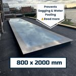 800x2000mm Fixed Flat Roof Skylight | Frameless Triple Glazed Glass Rooflight | 0.9 U-Value | KingsView