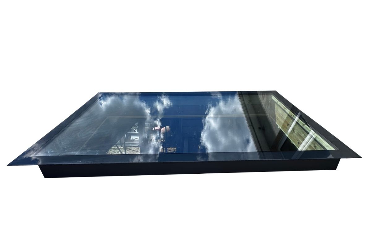 1 x Frameless Bespoke Skylight (1) 1115 x 2285 mm, Border 150 mm, Clear glass, 1 x Frameless Bespoke Skylight (1) 990 x 1500 mm, Border 150 mm, Clear glass + Delivery Fee - Image 1
