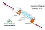 Pitched Roof Skylight 1200 x 2000 mm, Fixed, Frameless, Triple Glazed, 107kg, UV 0.9 - Image 16