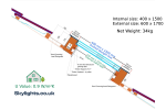 Pitched Roof Skylight 400 x 1500 mm, Fixed, Frameless, Triple Glazed, 34kg, UV 0.9 - Image 16