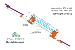 Pitched Roof Skylight 500 x 500 mm, Fixed, Frameless, Triple Glazed,14.85kg, UV 0.9 - Image 16