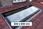 Pitched Roof Skylight 600 x 600 mm, Fixed, Frameless, Triple Glazed, 20.40kg, UV 0.9
