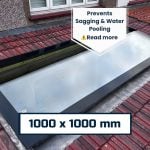 1000x1000mm Pitched Roof Window (6°-45°) | Fixed Triple Glazed Skylight | 0.9 U-Value | KingsView