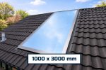Large Pitched Roof Window 1000x3000mm (6°-45°) | Fixed Triple Glazed Skylight | 0.9 U-Value | KingsView
