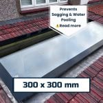 300x300mm Pitched Roof Window (6°-45°) | Fixed Triple Glazed Skylight | 0.9 U-Value | KingsView