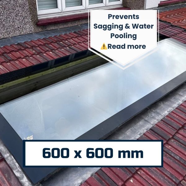 600x600mm Pitched Roof Window (6°-45°) | Fixed Triple Glazed Skylight | 0.9 U-Value | KingsView