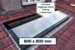 800x800mm Pitched Roof Window (6°-45°) | Fixed Triple Glazed Skylight | 0.9 U-Value | KingsView