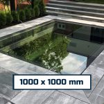 1000x1000mm Walk-On Glass Rooflight | Flush Fit Frameless | Laminated Safety Glass | KingsView