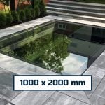 1000x2000mm Walk-On Glass Rooflight | Flush Fit Frameless | Laminated Safety Glass | KingsView