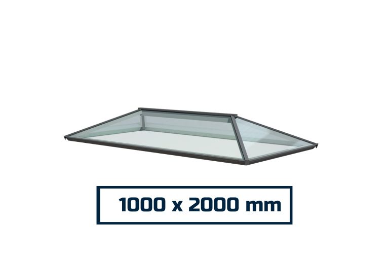 modern roof lantern 1000 x 2000 mm double glazed skylight with low profile frame