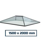 1500x2000mm Contemporary Roof Lantern | Slimline Aluminium Skylight | Flat Roof | KingsView