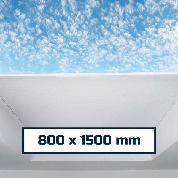 Skylight Blinds for Flat Roof Window 800x1500mm - Translucent, Hardwired