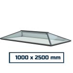 1000x2500mm Contemporary Roof Lantern | Slimline Aluminium Skylight | Flat Roof | KingsView