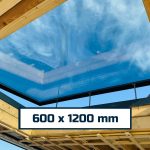 600x1200mm Electric Rooflight | Flat & Pitched Roof Window | Solar Glass & Rain Sensor | KingsView