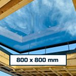 800x800mm Electric Rooflight | Flat & Pitched Roof Window | Solar Glass & Rain Sensor | KingsView