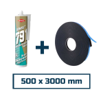 Installation kit for 1 x Flat Roof Skylight 500x3000mm