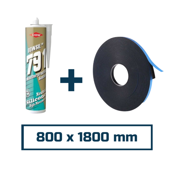 Installation kit for 1 x Flat Roof Skylight 800x1800mm