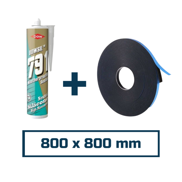 Installation kit for 1 x Flat Roof Skylight 800x800mm