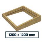 Inclined Insulated Upstand for Flat Roof Skylight 1200 x 1200 mm