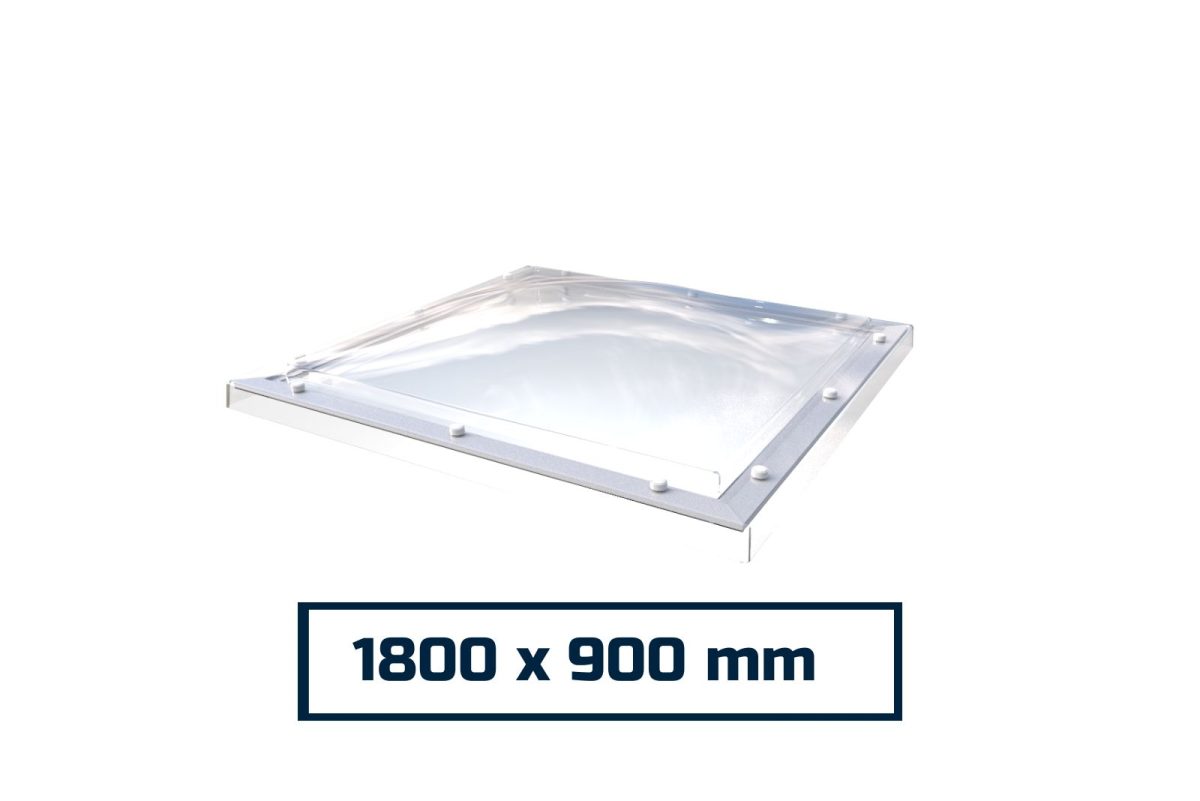 Polycarbonate Fixed Dome Skylight 1800 x 900 mm - Image 1