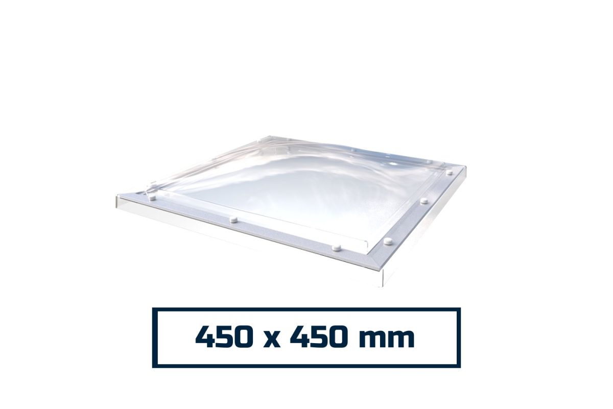 Polycarbonate Fixed Dome Skylight 450 x 450 mm - Image 1