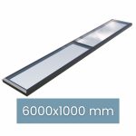Framed Modular Rooflight 6000 x 1000 mm