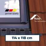 EDH Flashing for insulated ROTO Pitched Roof Window 114 x 118 cm
