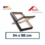 Roto Pitched Roof Skylight Center-Pivot 54 x 98 cm Natural Timber