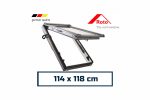 Roto Pitched Roof Skylight Top-hung 114 x 118 cm White Painted Timber