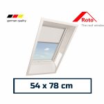 ZRV Manual Blackout Roller Blind White for ROTO window 54 х 78 cm