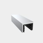Square handle for glass railing