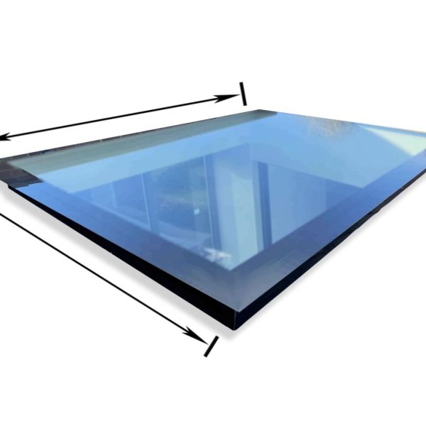 Custom Size Fixed, Frameless Skylight, Triple-glazed, Clear glass, Custom Border (215 on two sides/218 on two sides)