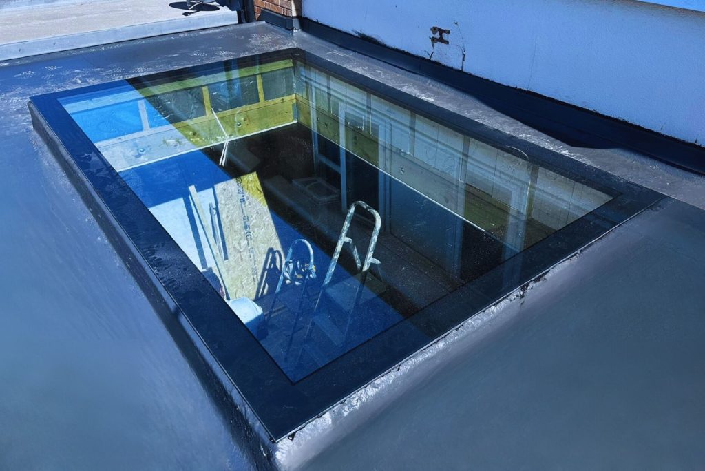 Flat roof skylight window in London