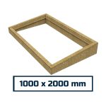 Inclined Insulated Upstand for Flat Roof Skylight 1000 x 2000 mm