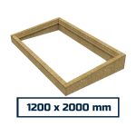 Inclined Insulated Upstand for Flat Roof Skylight 1200 x 2000 mm