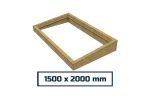 Inclined Insulated Upstand for Flat Roof Skylight 1500 x 2000 mm