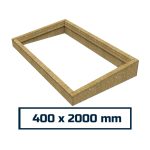 Inclined Insulated Upstand for Flat Roof Skylight 400 x 2000 mm