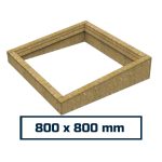 Inclined Insulated Upstand for Flat Roof Skylight 800 x 800 mm