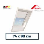 ZRV Manual Blackout Roller Blind White for ROTO window 74 х 98 cm