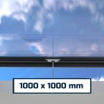 Opening Flat Glass Rooflight 1000 x 1000 mm